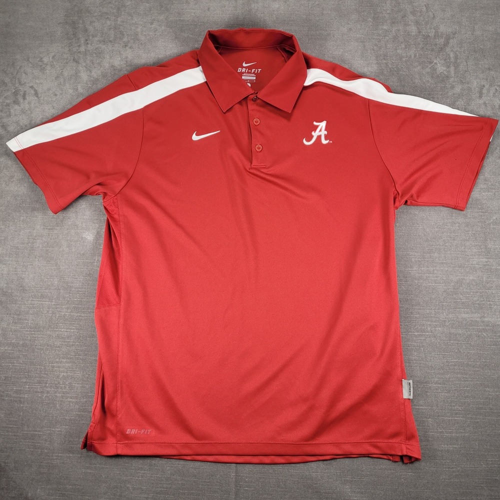 Nike Dri-FIT Alabama Polo Shirt Athletic Fit‎ Collegiate Red Large